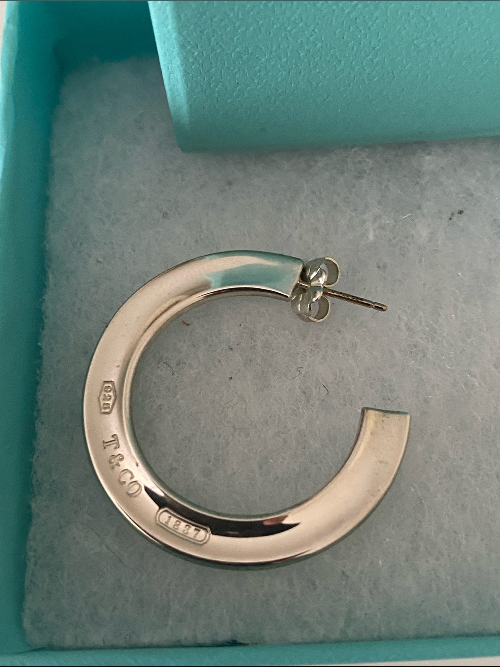 Tiffany & Co. SS 1837 Hoop Earrings **RARE** - Picture 2 of 13